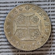Cruzado Novo prata 1811 D. João Príncipe Regente, 480 Reis prata 1811, coroa média 30 pérolas (var.2), diadema losango 1 ponto