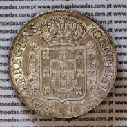 Portugal, silver coin of Cruzado Novo silver 1811 D. João P. Regent, diamond diadem 1 point, 3 pearls in central arch of crown