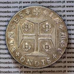 Portugal, silver coin of Cruzado Novo silver 1811 D. João P. Regent, diamond diadem 1 point, 3 pearls in central arch of crown