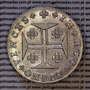Portugal, silver coin Cruzado Novo 1810 D. João Prince Regent, date error and inverted nominal value rectified by hubbing opener