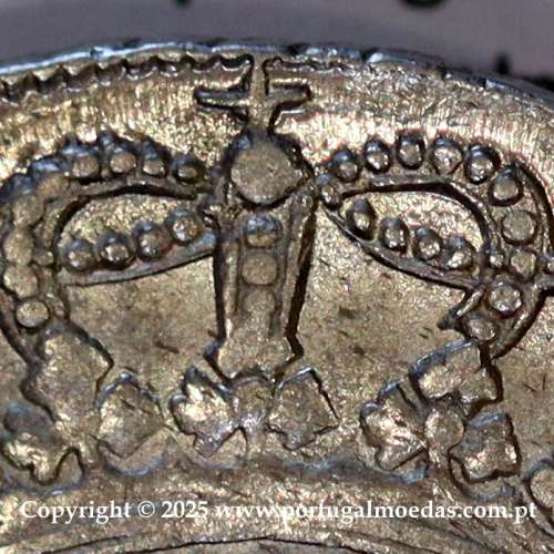 Cruzado Novo prata 1810 D. João Príncipe Regente, erro na data e valor facial invertido retificado pelo abridor de cunho.