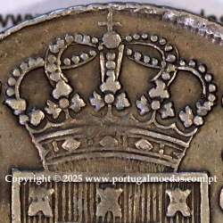 Cruzado Novo prata 1810 D. João Príncipe Regente, coroa alta e estreita, Cruz ✠ 20,5 mm com extremidades ◁⭥ 11 mm, (MBC+)