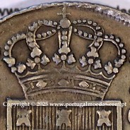Cruzado Novo prata 1810 D. João Príncipe Regente, coroa alta e estreita, Cruz ✠ 20,5 mm com extremidades ◁⭥ 11 mm, (MBC+)