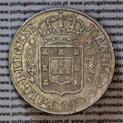 Portugal, silver coin Cruzado Novo 1810 D. João Prince Regent, Cross of the Order of Christ ✠ 21 mm with ends ◁⭥ 13 mm, KM331