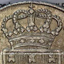Portugal, silver coin Cruzado Novo 1810 D. João Prince Regent, Cross of the Order of Christ ✠ 21 mm with ends ◁⭥ 13 mm, KM331