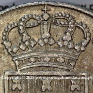 Cruzado Novo prata 1810 D. João Príncipe Regente, coroa alta e estreita, Cruz ✠ 21 mm com extremidades ◁⭥ 13 mm, (Bela-)