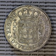 Cruzado Novo prata 1810 D. João Príncipe Regente, coroa alta e estreita, Cruz ✠ 21 mm com extremidades ◁⭥ 11,5 mm, (Bela-)