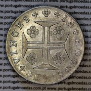 Cruzado Novo prata 1810 D. João Príncipe Regente, coroa alta e estreita, Cruz ✠ 21 mm com extremidades ◁⭥ 11,5 mm, (Bela-)