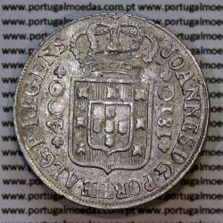 Portugal, silver coin Cruzado Novo 1810 D. João Prince Regent, last "0" of the date 1810 with traces of rectification on the die