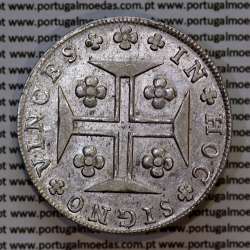 Cruzado Novo prata 1810 D. João Príncipe Regente, coroa média, diadema losango 1 ponto, "S" com serifa, (MBC+)