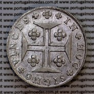 Cruzado Novo prata 1810 D. João Príncipe Regente, coroa média, diadema losango 1 ponto, "S" com serifa, (MBC+)