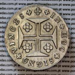 Cruzado Novo prata 1807 D. João P. Regente, coroa baixa, diadema losango 2 pontos, letra "S" 2,5mm com serifa, (MBC+/Bela)