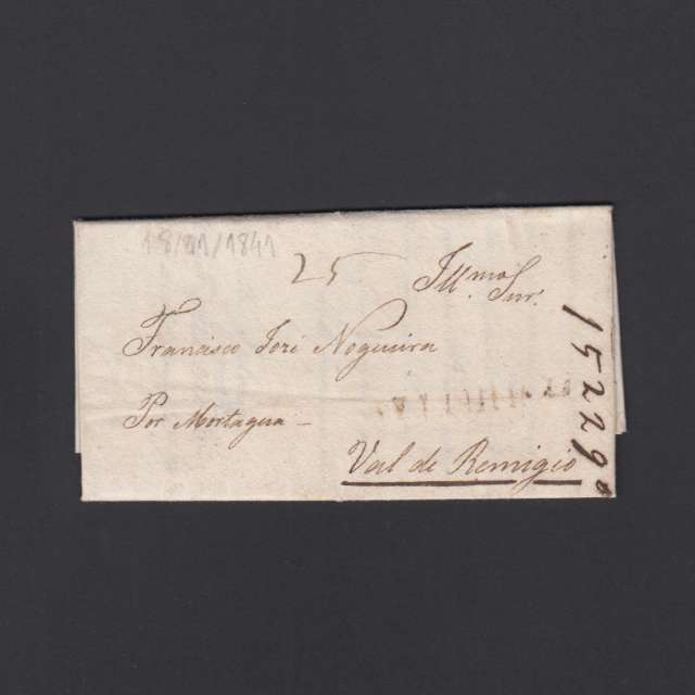 Carta Pré-Filatélica circulada de Celorico "SELORICO" para Vale de Remígio datada de 18-11-1841