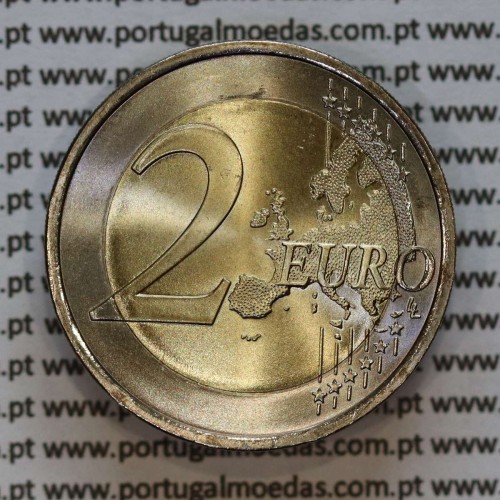 2€ Euros 2008, 60º Aniversário da Declaração dos Direitos do Homem, Bimetálica  (Portugal, 2 Euro 2008, Human Rights)