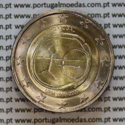 2€ Euros 2009, 10º Aniversário da União Europeia E Monetária (UEM), Bimetálica (Portugal, 2 Euro 2009, 10 Years of EMU) 2€ Euros 2009, 10º Aniversário da União Europeia E Monetária (UEM), Bimetálica (Portugal, 2 Euro 2009, 10 Years of EMU)