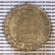 Cruzado Novo prata 1807 D. João P. Regente, coroa baixa 10mm, aro 9mm, diadema losango 2 pontos, letra "S" 3 mm, (MBC)