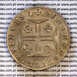 Cruzado Novo prata 1807 D. João P. Regente, coroa baixa 10mm, aro 9mm, diadema losango 2 pontos, letra "S" 3 mm, (MBC)
