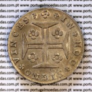 Cruzado Novo prata 1807 D. João P. Regente, coroa baixa 10mm, aro 9mm, diadema losango 2 pontos, letra "S" 3 mm, (MBC)