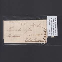 Carta Pré-Filatélica circulada de Celorico "SELORICO" para Vale de Remígio datada de 18-11-1841
