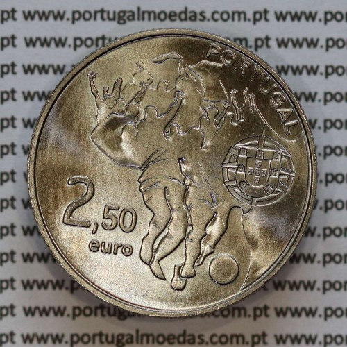 2,50€ Euros 2010, Mundial Futebol, Cupro-Níquel, (Portugal, 2,50 Euro 2010, Football Championships)