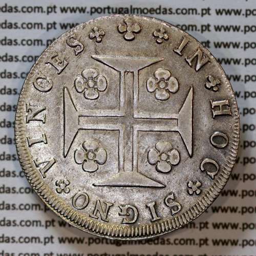 Portugal, silver coin of Cruzado Novo 1807 D. João Prince Regent, low crown, cross of the Order of Christ ✠ ⭤ ⭥ 20 mm, (VF)