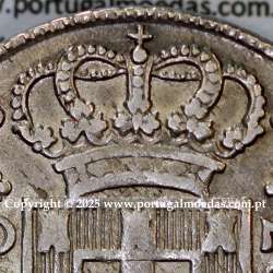 Portugal, silver coin of Cruzado Novo 1807 D. João Prince Regent, low crown, cross of the Order of Christ ✠ ⭤ ⭥ 20 mm, (VF)