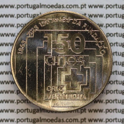 2,50€ Euros 2013, 150 Anos da Fundação da Cruz Vermelha, Cuproniquel, (2,50 Euro 2013, 150 Years of the Red Cross)