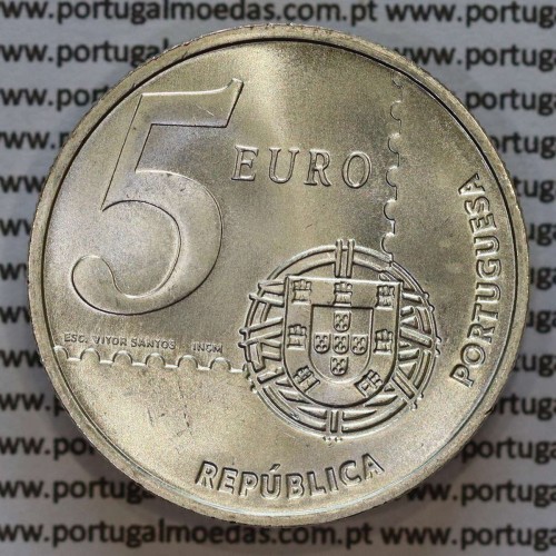 5€ Euros 2003, 150 Anos do Selo, Prata (Portugal, 5 Euro 2003, Years of Portuguese Stamps)