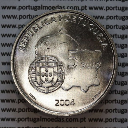 5€ Euros 2004, Centro Histórico de Évora, Prata (Portugal, 5 Euro 2004, Historical centsre of Évora)