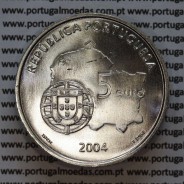 5€ Euros 2004, Centro Histórico de Évora, Prata (Portugal, 5 Euro 2004, Historical centsre of Évora)