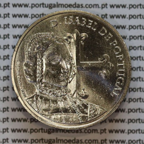 5 Euros Cupro-Níquel 2014 , D.Isabel de Portugal, Portugal, 5,00 Euro 2014, Isabella of Portugal)