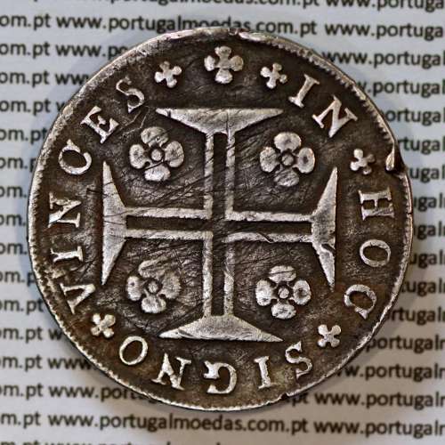 Portugal, silver coin of Cruzado Novo 1807 D. João Prince Regent, low crown, cross of the Order of Christ ✠ ⭤ ⭥ 21,5 mm, (F)