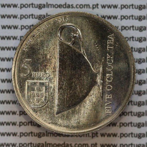 5 Euros 2016, Cupro-Níquel, D. Catarina de Bragança, (Portugal, 5Euro,Catherine of Braganza)