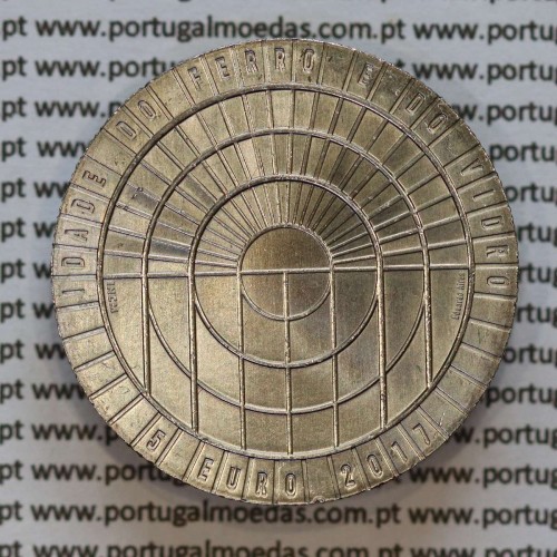 5€ "Euros" 2017, O Futuro, Cuproníquel, (5 Euro 2017,The youth and the future , Copper-nickel coin, World Coins Portugal KM877
