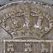 Portugal, silver coin of Cruzado Novo 1807 D. João Prince Regent, medium crown, diadem 2 points, closed petals, Rare, (VF+)