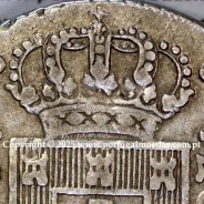 Portugal, silver coin of Cruzado Novo 1807 D. João Prince Regent, medium crown, diadem 2 points, open petals, Rare, (VF+)