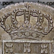 Portugal, silver coin of Cruzado Novo 1807 D. João Prince Regent, medium crown, diadem 1 point, closed petals, cross ✠ 21 mm.