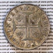 Portugal, silver coin of Cruzado Novo 1807 D. João Prince Regent, medium crown, diadem 1 point, oval crucifer, cross ✠ 22 mm.
