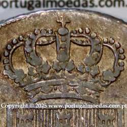Portugal, silver coin of Cruzado Novo 1807 D. João Prince Regent, medium crown, diadem 1 point, oval crucifer, cross ✠ 22 mm.