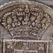 Portugal, silver coin of Cruzado Novo 1807 D. João Prince Regent, low and narrow crown, 4-point diamond diadem, cross ✠ 21 mm.