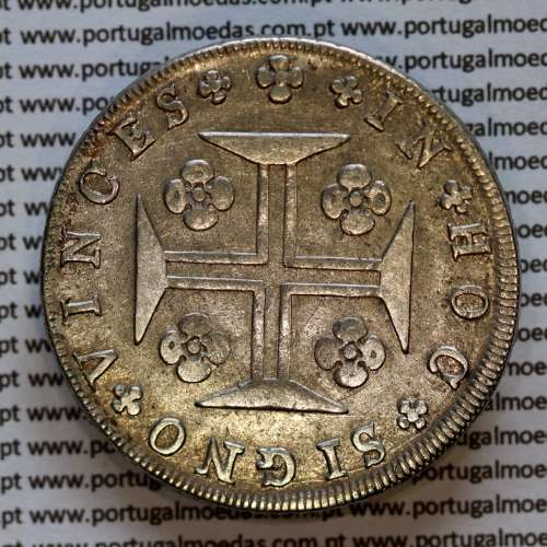 Portugal, silver coin Cruzado Novo 1807 D. João P. Regent, low crown, triumphant cross, 4-point diamond diadem, open petals