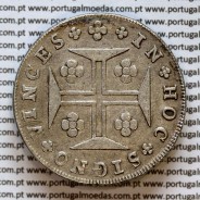 Portugal, silver coin of Cruzado Novo 1807 D. João Prince Regent, medium crown, diadem 1 point, pearls arches 3-7-6-3, ✠ 21mm.