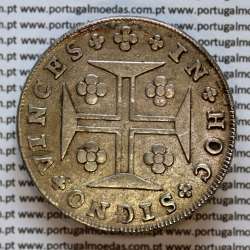Portugal, silver coin of Cruzado Novo 1807 D. João Prince Regent, medium crown, diadem 1 point, pearls arches 3-7-6-3, ✠ 21mm.