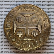 Portugal, silver coin of Cruzado Novo 1807 D. João Prince Regent, low crown, diadem 2 points, 2 pearls in the central arch.