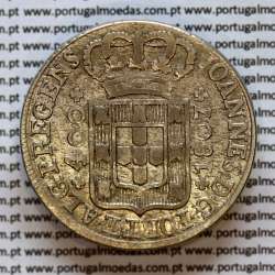 Cruzado Novo prata 1807 D. João P. Regente, coroa baixa 10,5mm, aro 9,5 mm, diadema losango 2 pontos, letra "S" 2,5mm, (MBC)