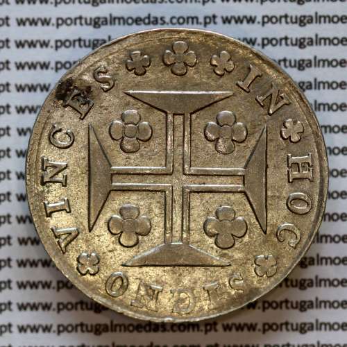 Portugal, silver coin of Cruzado Novo 1807 D. João Prince Regent, low crown, diadem 2 points, (VF), World Coins KM 331