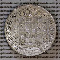 Portugal, silver coin Cruzado Novo 1812 D. João Prince Regent, low crown of 39 pearls, 4-point diamond diadem, World Coins KM331