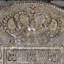 Portugal, silver coin Cruzado Novo 1812 D. João Prince Regent, low crown of 39 pearls, 4-point diamond diadem, World Coins KM331