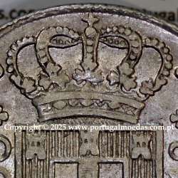 Portugal, silver coin Cruzado Novo 1812 D. João Prince Regent, low crown of 44 pearls var.1, 4-point diamond diadem. World Coins