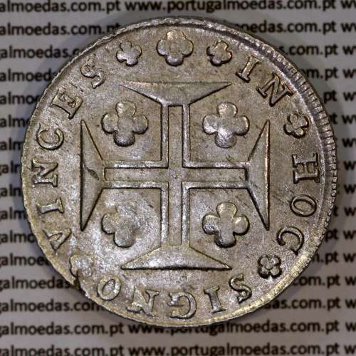 Cruzado Novo prata 1812 D. João Príncipe Regente, 480 Reis prata 1812, coroa baixa de 45 pérolas, diadema losango 4 pontos.